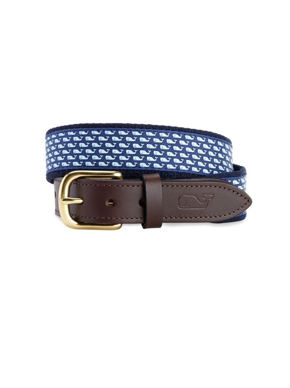 Vineyard Vines Boy’s Whale Canvas Club Belt Nautical Navy SZ 28